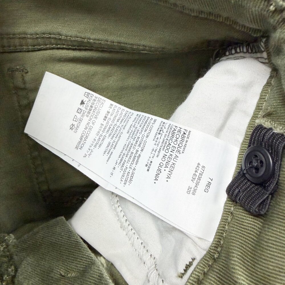 Levi’s Girls Super Skinny Jeans Regular Olive Green Distressed Stretch NWT 7 - Picture 2 of 5